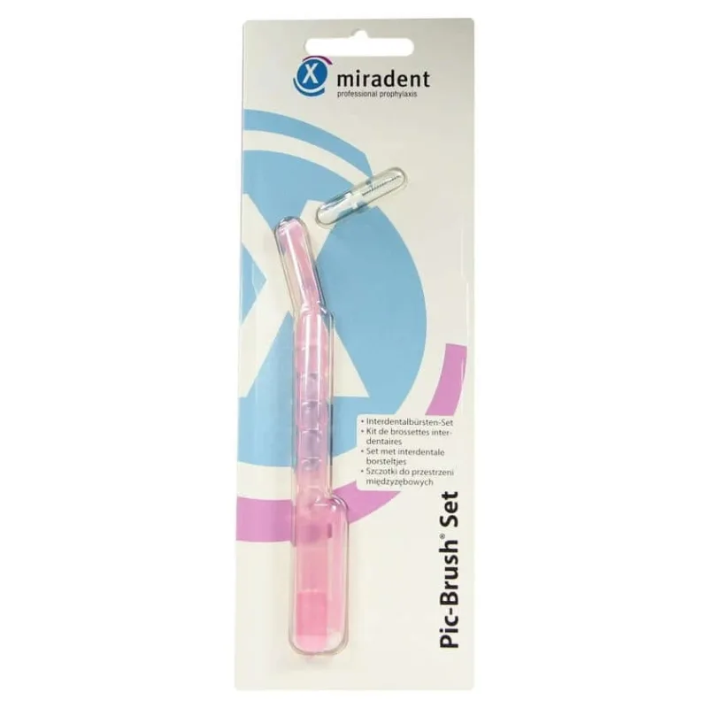 Perie interdentară Miradent Pic-Brush Set de 1 roz 1 buc — preț și oferte