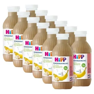 HIPP Tub de hrănire Lapte Banana cu conținut caloric ridicat 12X500 ml