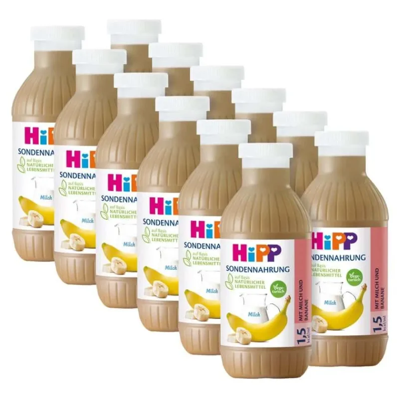 HIPP Tub de hrănire Lapte Banana cu conținut caloric ridicat 12X500 ml — preț și oferte