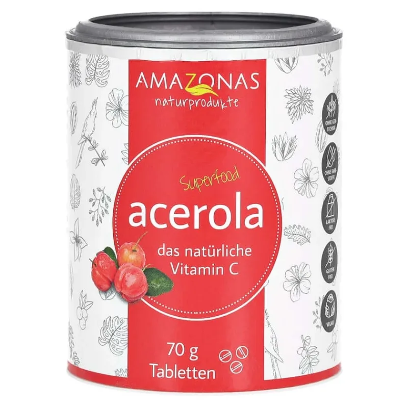 Amazonas Acerola Vitamina C Lozenges fără zahăr 70 g — preț și oferte