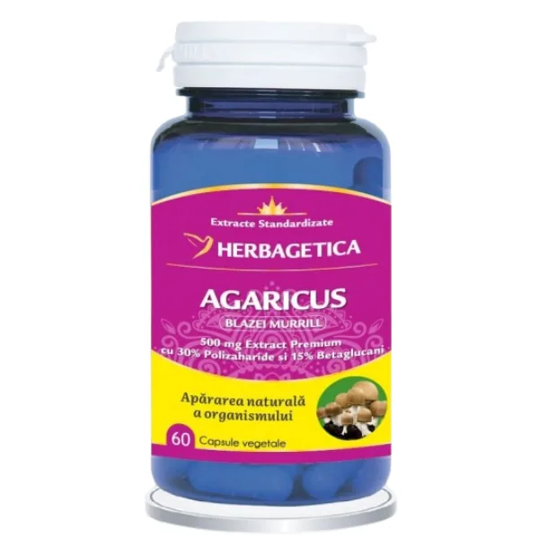 Agaricus, Herbagetica | 60 capsule — preț și oferte