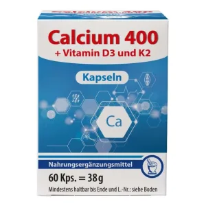 Calciu 400 + Vitamina D3 + K2 60 Capsule