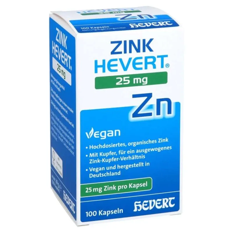 Zinc Hevert 25 Mg Capsule 100 Capsule — preț și oferte