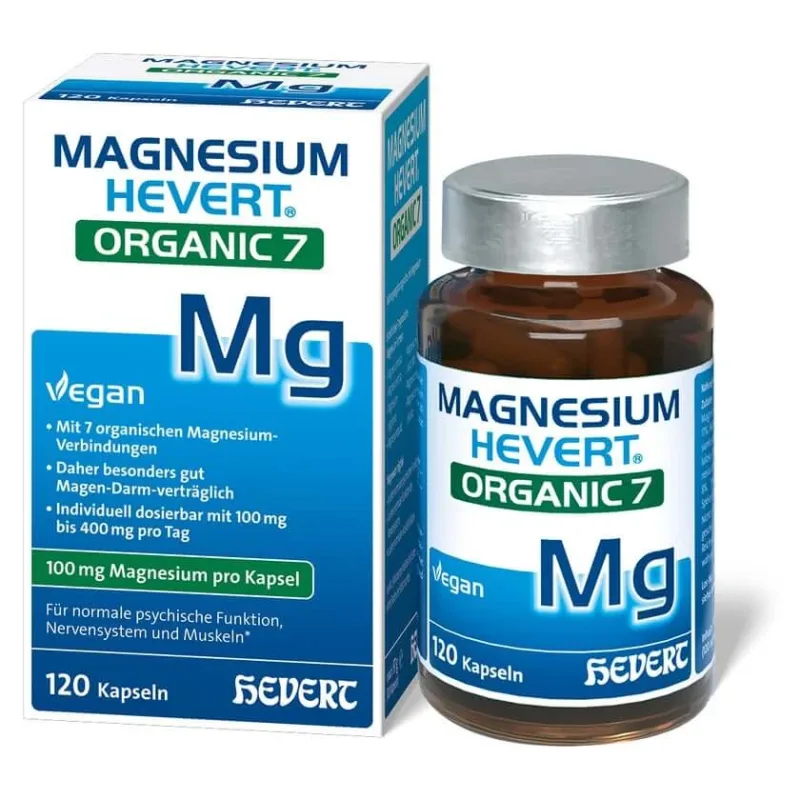Magneziu Hevert Organic 7 Capsule 120 Capsule — preț și oferte