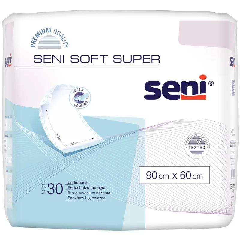Aleze de protectie SENI Soft Super 90 cm x 60 cm, TZMO | 30 bucati TZMO SA — preț și oferte