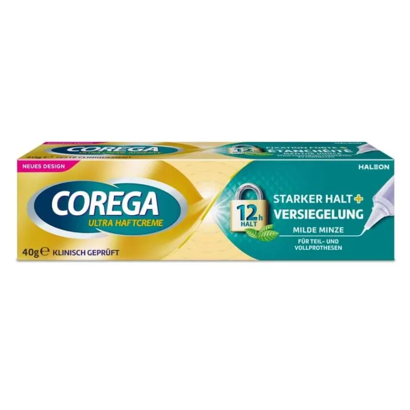 Corega Ultra cremă adezivă cu fixare puternică + etanșant 40 g — preț și oferte