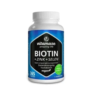 Biotină 10 mg doză mare + Zinc + Seleniu Tablete 365 St
