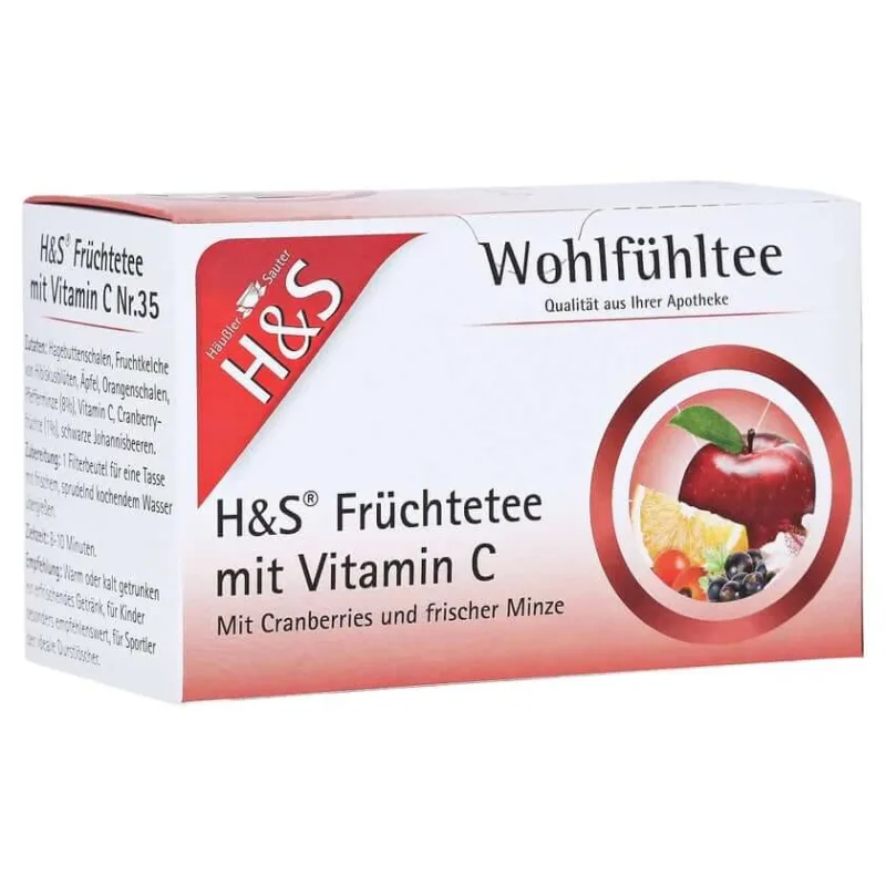 H&S Ceai de fructe cu vitamina C 20X2,7 g — preț și oferte