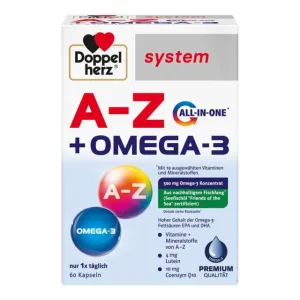 Sistemul Double Heart A-Z + Omega-3 TOATE ÎN UNA 60 Capsule