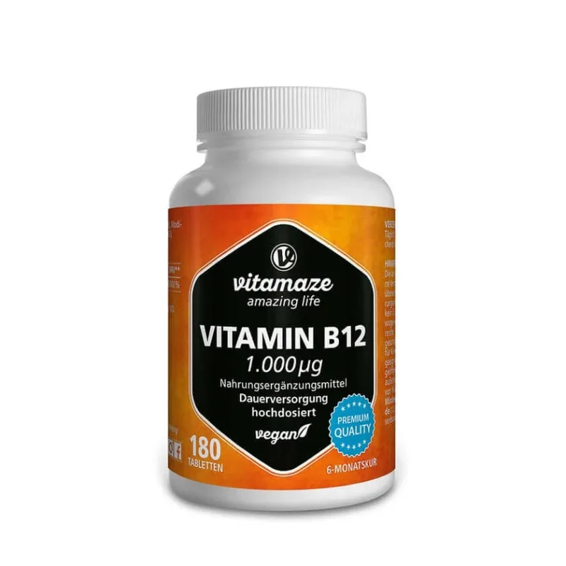 Vitamina B12 1,000 µg doză mare vegan 180 St — preț și oferte