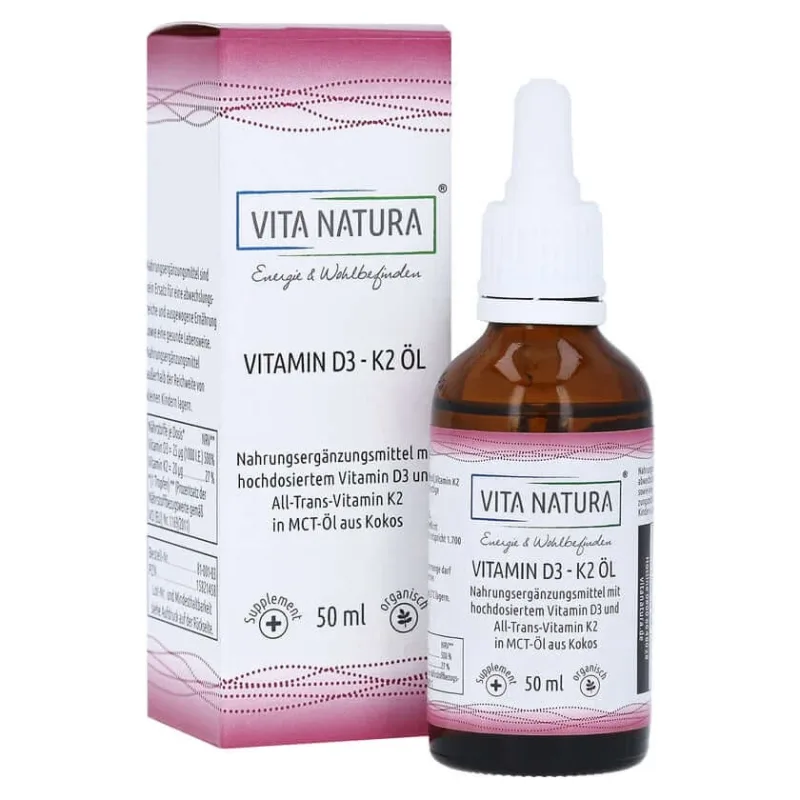 Vitamina D3/k2 1000 U.I./20 µg picături 50 ml — preț și oferte
