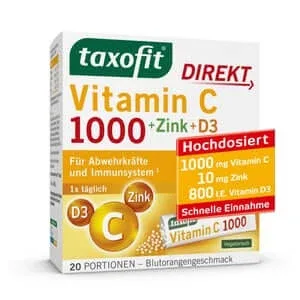 Taxofit Vitamina C 1000+Zinc+D3 Direct Gr 20 St — preț și oferte