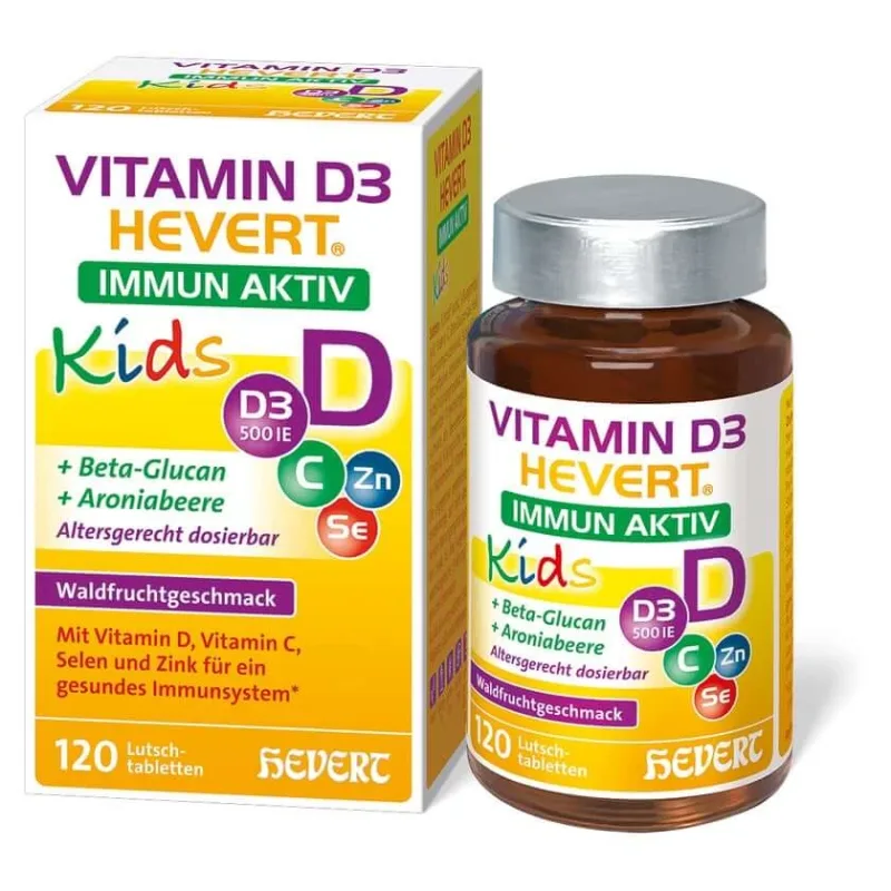 Vitamina D3 Hevert Immun Aktiv Kids 120 St — preț și oferte