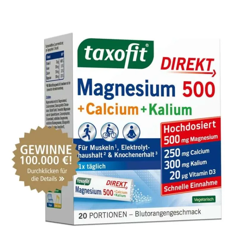 Taxofit Magneziu 500+calciu+potasiu Direct Gran. 20 St — preț și oferte