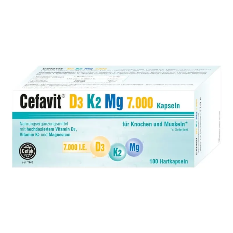 Cefavit D3 K2 Mg 7,000 I.U. capsule tari 100 Capsule — preț și oferte