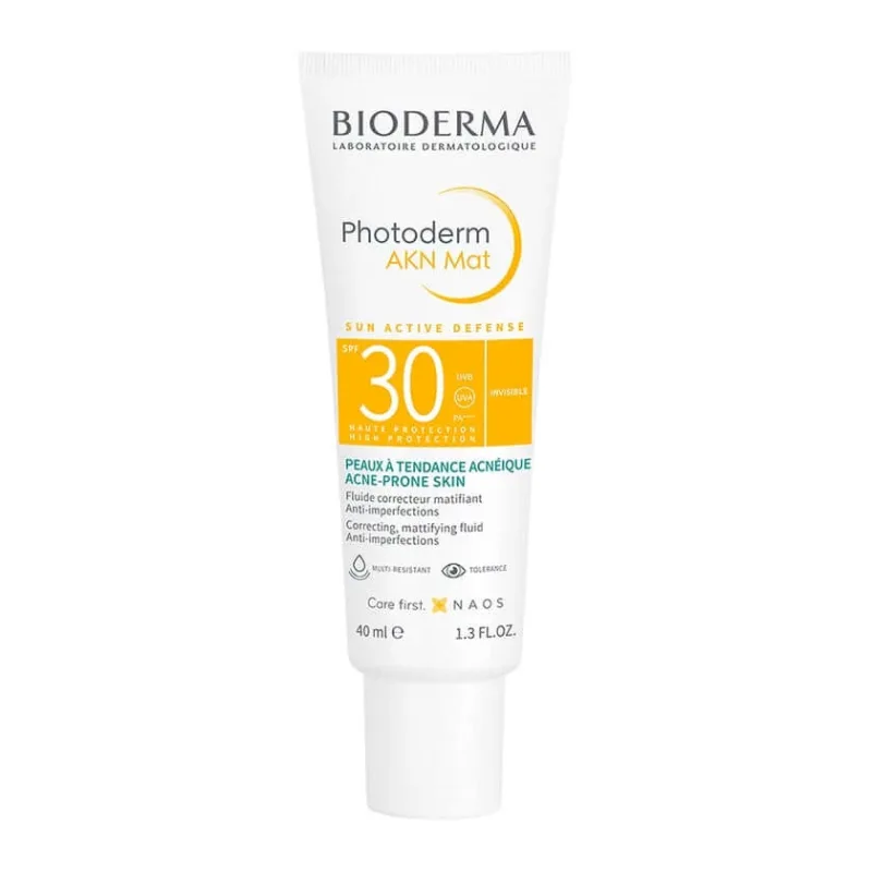BIODERMA Photoderm AKN Mat SPF 30 protecție solară facială 40 ml — preț și oferte