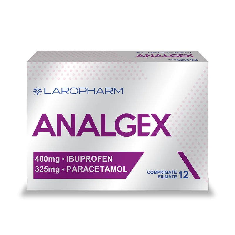 Analgex, Laropharm | 400mg/325mg x 12 comprimate filmate — preț și oferte