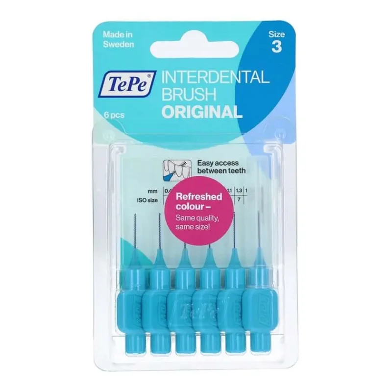 Perie interdentară TEPE 0.6mm albastru 6 buc — preț și oferte