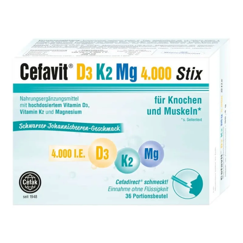 Cefavit D3 K2 Mg 4.000 I.e. Stix granule 36 St — preț și oferte