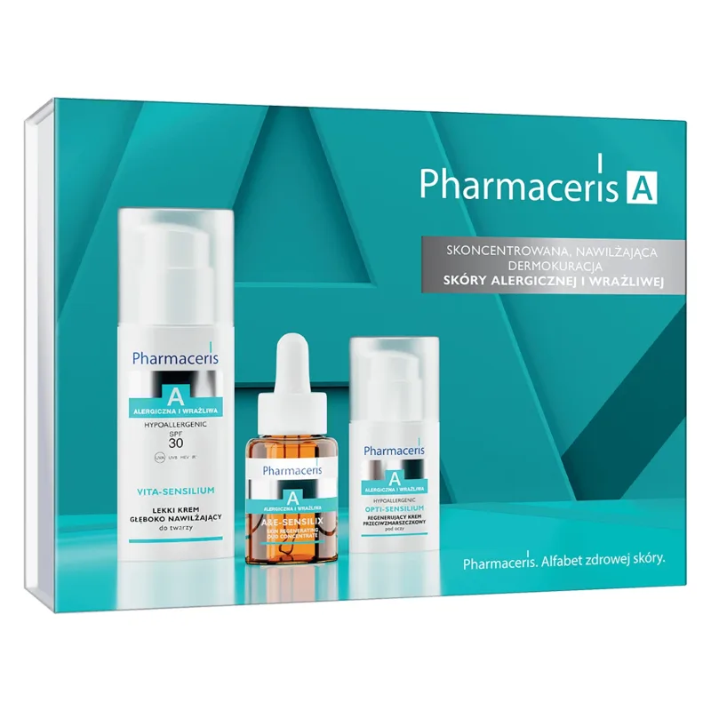 Set Pharmaceris A 2025, cremă ușoară de hidratare profundă, SPF 30, 50 ml + duo concentrat regenerant, 30 ml + cremă regenerantă antirid pentru ochi, 15 ml — preț și oferte