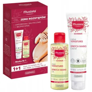 Mustela Maternite Target Zero Kit pentru vergeturi, cremă, 150 ml + ulei, 105 ml