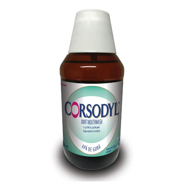 Apa de gura 2 mg/ml Corsodyl Mint, Haleon | 300 ml HALEON ROMANIA S.R.L — preț și oferte