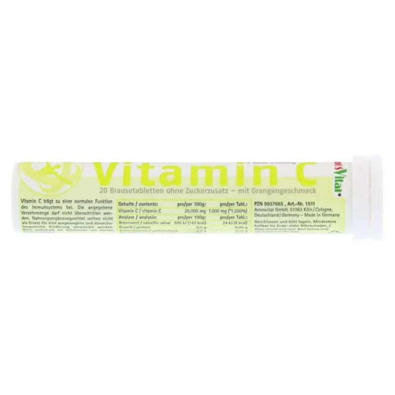 Vitamina C 1000 mg AmosVital comprimat efervescent 20 St — preț și oferte