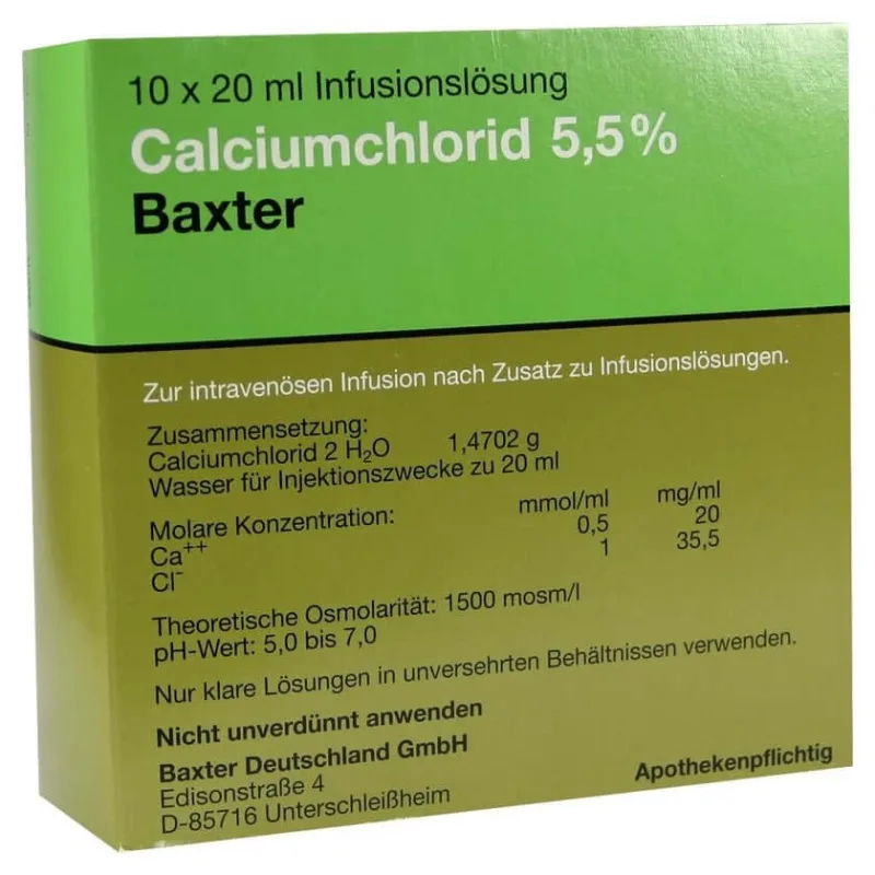 Soluție de clorură de calciu 5,5% fiole 10X20 ml — preț și oferte
