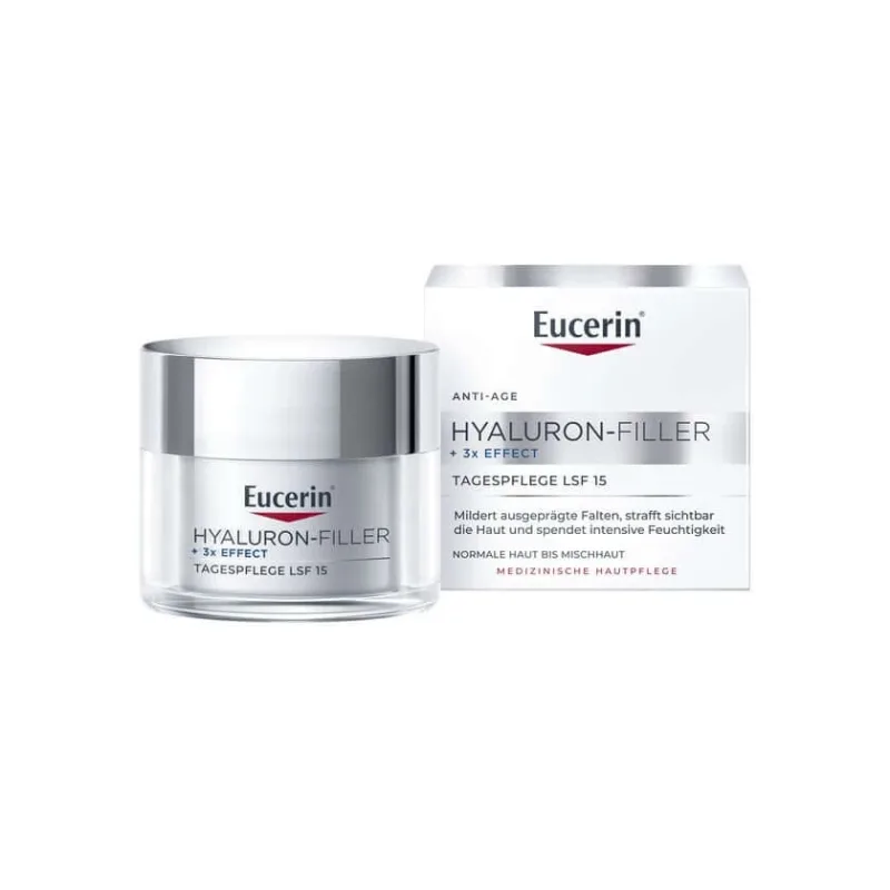 Eucerin Hyaluron-Filler + 3x Effect Day Care SPF 15 Ten normal/combinat 50 ml — preț și oferte