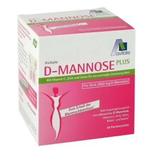 D-Mannose Plus 2000mg cu vitamine și minerale sticks 60X2.47 g