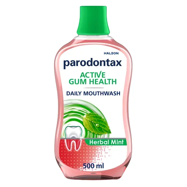 Apa de gura Parodontax Active Gum Health Herbal Mint, Glaxo | 500 ml — preț și oferte
