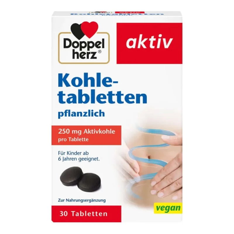 Tablete cu cărbune de cărbune Double Heart 30 Capsule — preț și oferte