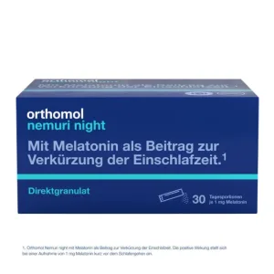 Orthomol Nemuri night direct granule - pentru scurtarea timpului de adormire - cu melatonină și extract de hamei 30 buc.