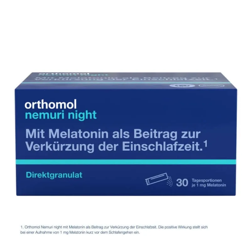 Orthomol Nemuri night direct granule - pentru scurtarea timpului de adormire - cu melatonină și extract de hamei 30 buc. — preț și oferte