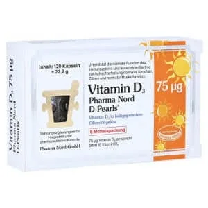 Vitamina D3 75 µg Pharma Nord D-Pearls Ka 120 St — preț și oferte