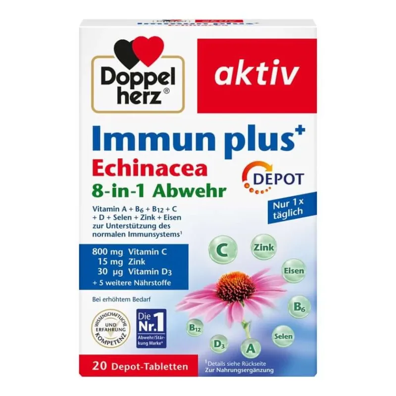 Double Heart Immune plus Echinacea Depot Ta 20 St — preț și oferte