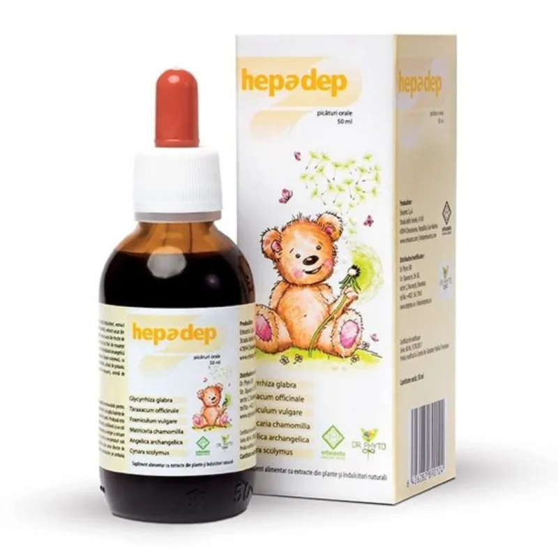 Picaturi orale Hepadep, 50 ml, Dr. Phyto — preț și oferte