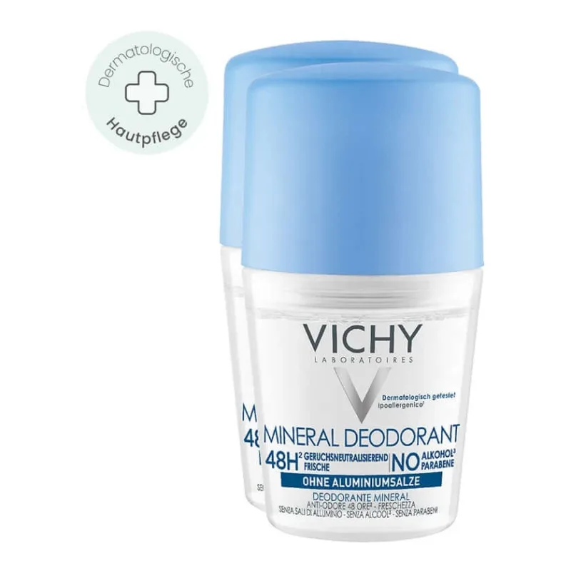 Deodorant Vichy Roll-On Mineral 48h fără aluminiu 50 ml — preț și oferte