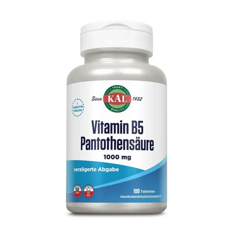 KAL Vitamina B5 1000 mg acid pantotenic 100 St — preț și oferte