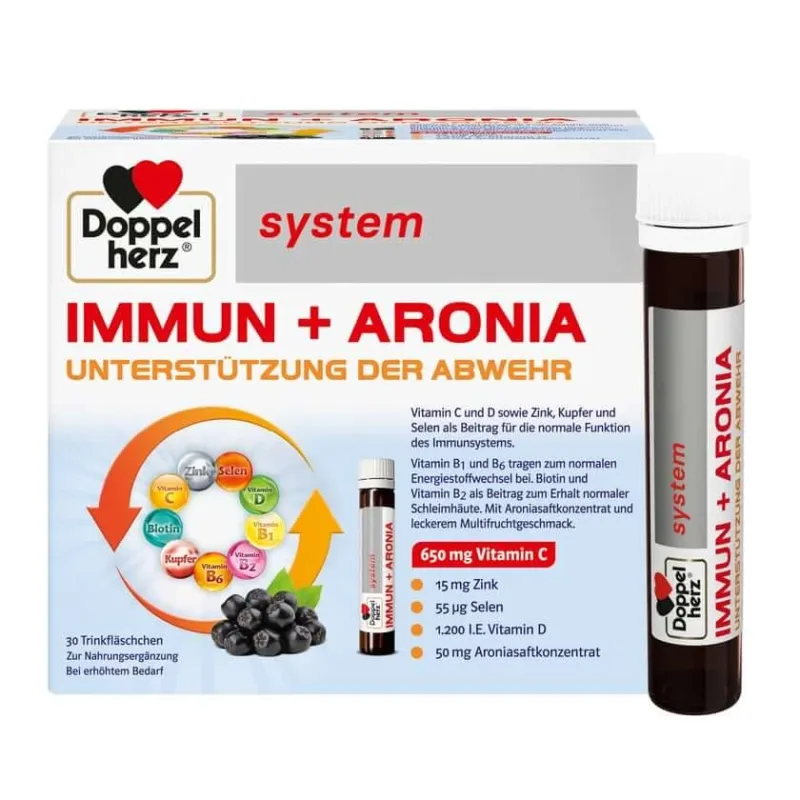 Sistem imunitar Double Heart + Aronia Suport de apărare 30 Capsule — preț și oferte