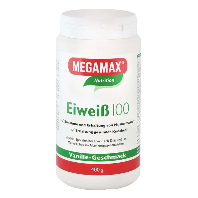 MEGAMAX albuș de ou 100 VANILLE 400 g — preț și oferte