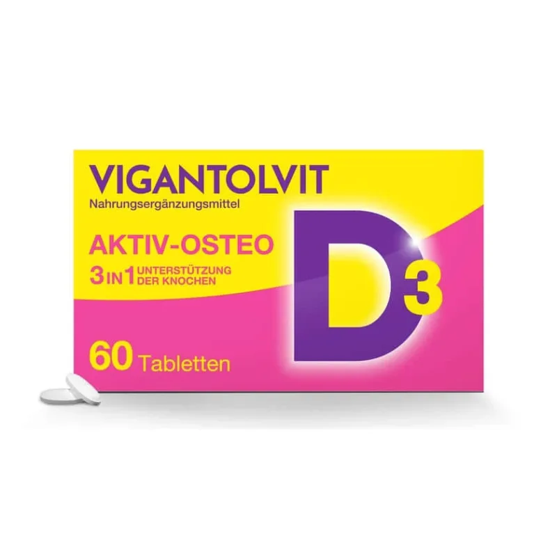VIGANTOLVIT Vitamina D3, K2 și calciu 60 Capsule — preț și oferte