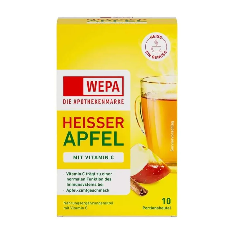WEPA Măr fierbinte+vitamina C pulbere 10X10 g — preț și oferte