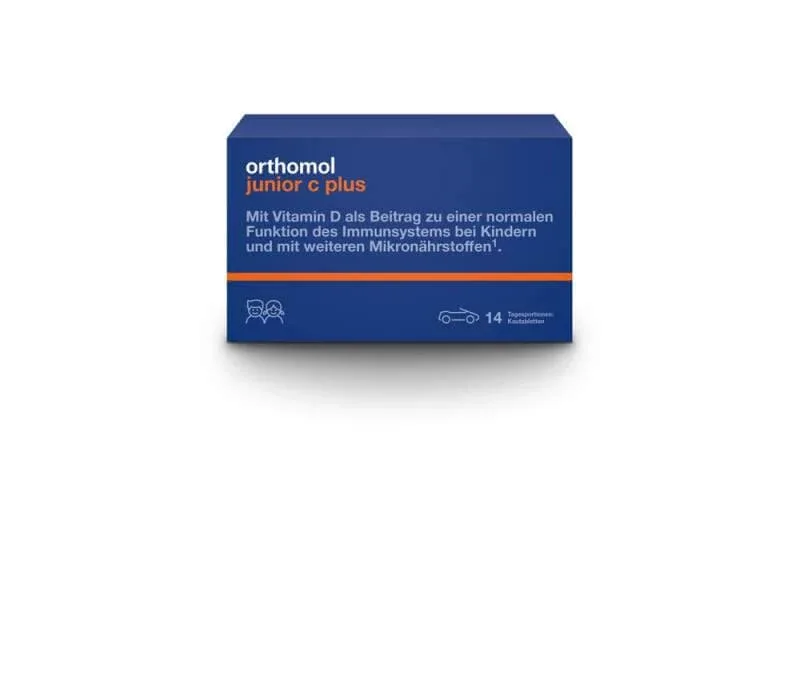 Orthomol junior C plus comprimate masticabile mandarine-portocale/ fructe de padure 14 buc. — preț și oferte
