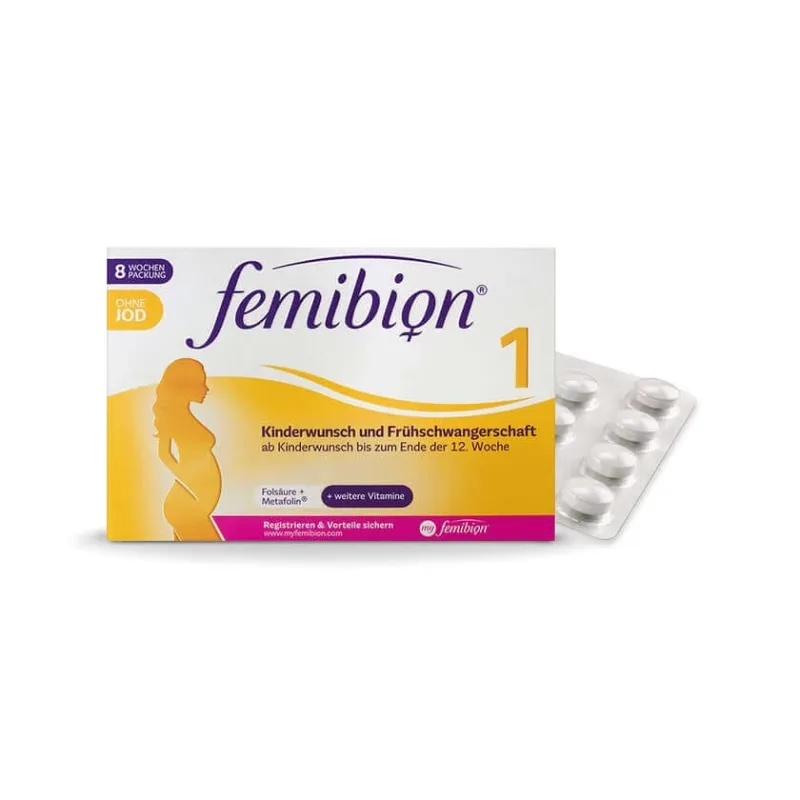 FEMIBION 1 KINDERWUNSCH+FRÜHSCHWANGERSCHAFT fără iod 60 St — preț și oferte
