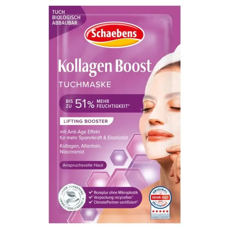Schaebens Collagen Boost mască de foi 1 buc — preț și oferte