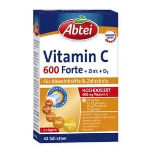 Abbey Vitamina C 600 Forte Plus 42 St — preț și oferte