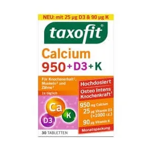 Taxofit Calciu 950 + D3 + K 30 St — preț și oferte