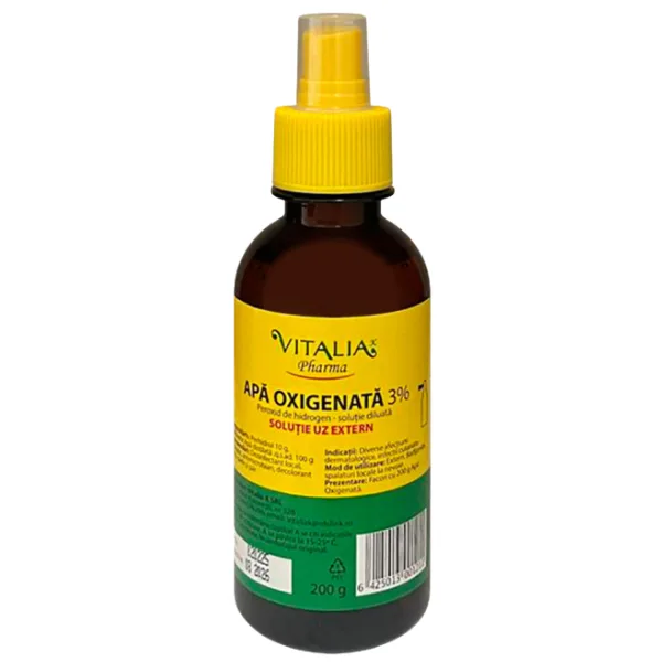 Apa oxigenata 3% cu pulverizator, Viva Pharma | 200 g — preț și oferte