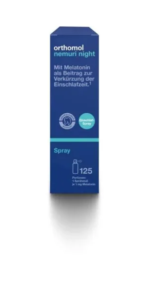 Orthomol Nemuri spray de noapte - Pentru a scurta timpul necesar pentru a adormi - cu melatonină și extract de hamei 25 ml